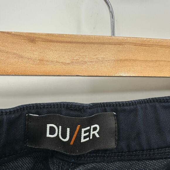 DUER Mens N2X Slim Fit Navy Blue Joggers Size 33x29 Stretch Drawstring Waist - Picture 6 of 7